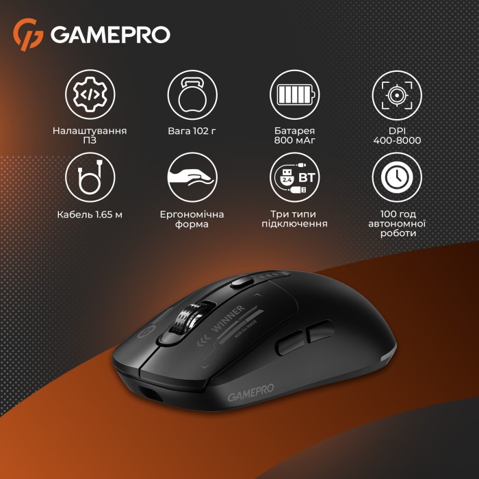 Бездротова миша GamePro Genesis Winner (GM079B) (GM079B)
