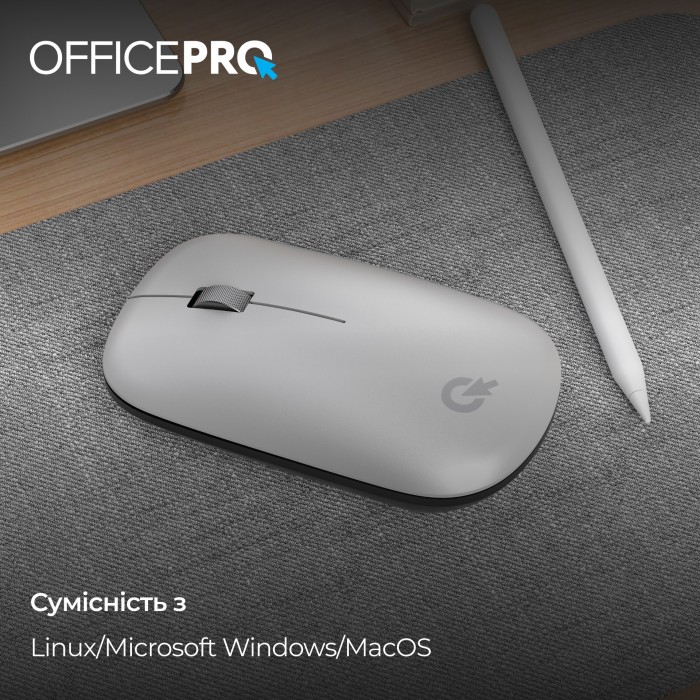 Миша OfficePro M225S Silent Click Wireless Silver (M225S)