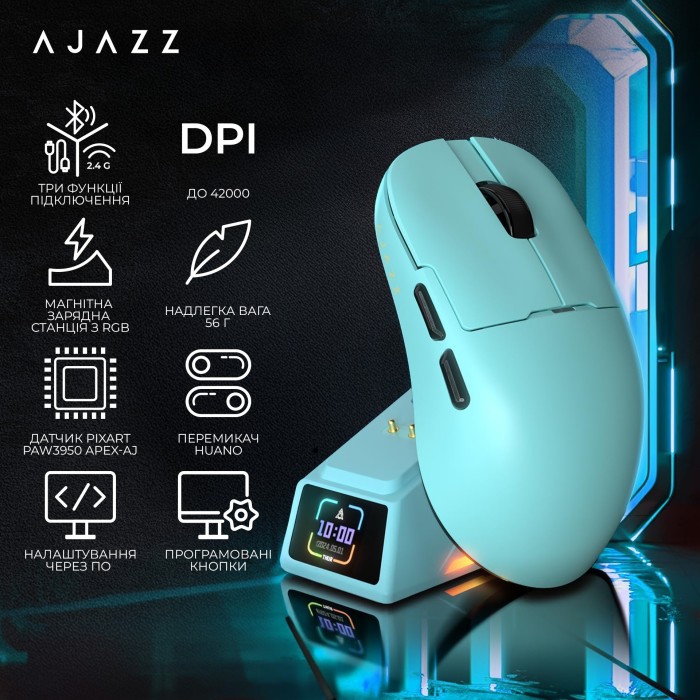 Бездротова миша Ajazz AJ159 APEX Blue (AJM159-A-BLUE) (AJM159-A-BLUE)