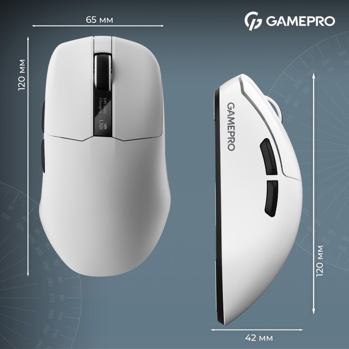 Бездротова ігрова миша GamePro Asgard Thor (GM023W) 1К зарядна станція\ресивер (GM023W)