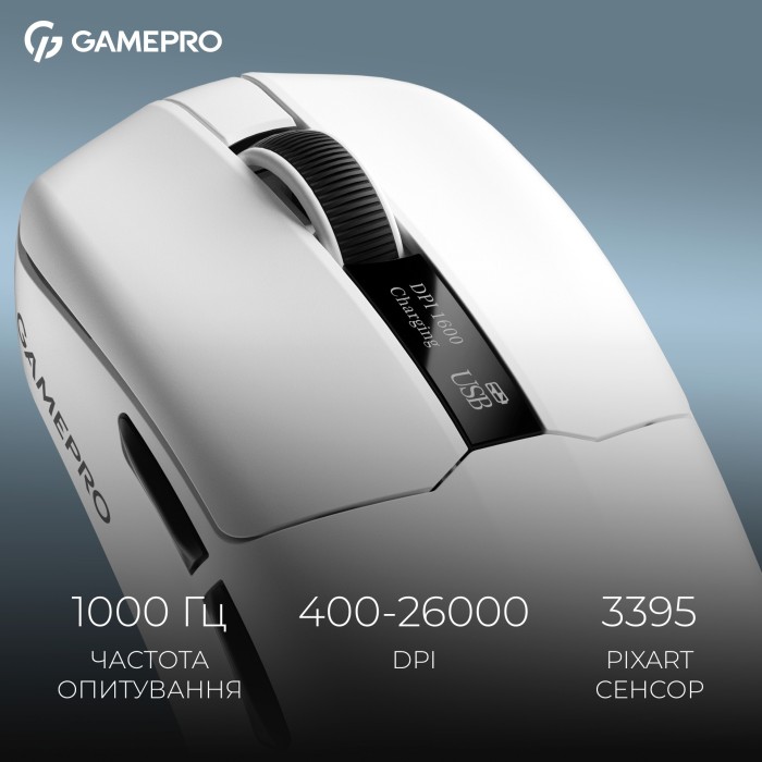 Бездротова ігрова миша GamePro Asgard Thor (GM023W) 1К зарядна станція\ресивер (GM023W)