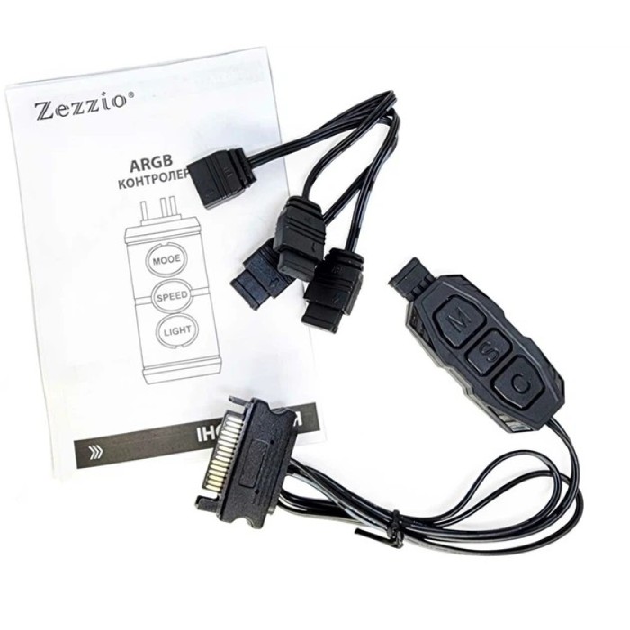 Контролер Zezzio ARGB 5V 3Pin to SATA Power Supply (ARGB 5V 3Pin to SATA Power Supply)