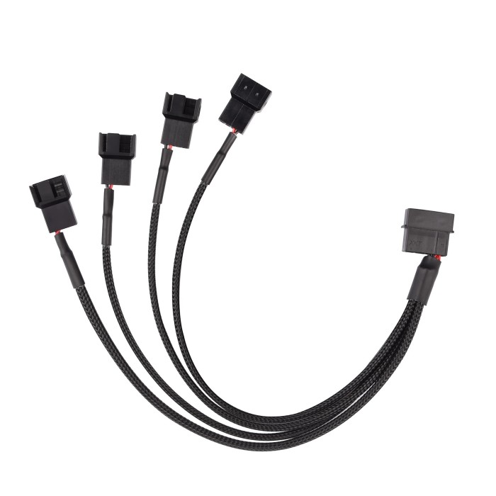 Перехідник-розгалужувач живлення для вентиляторів Molex на 4x 3-pin/4-pin (ID72181652040368817)